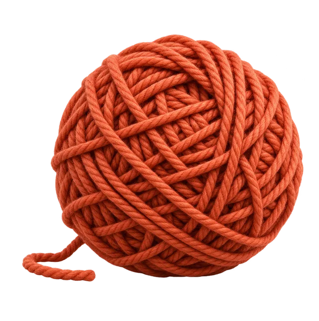 Bola de hilo terracota